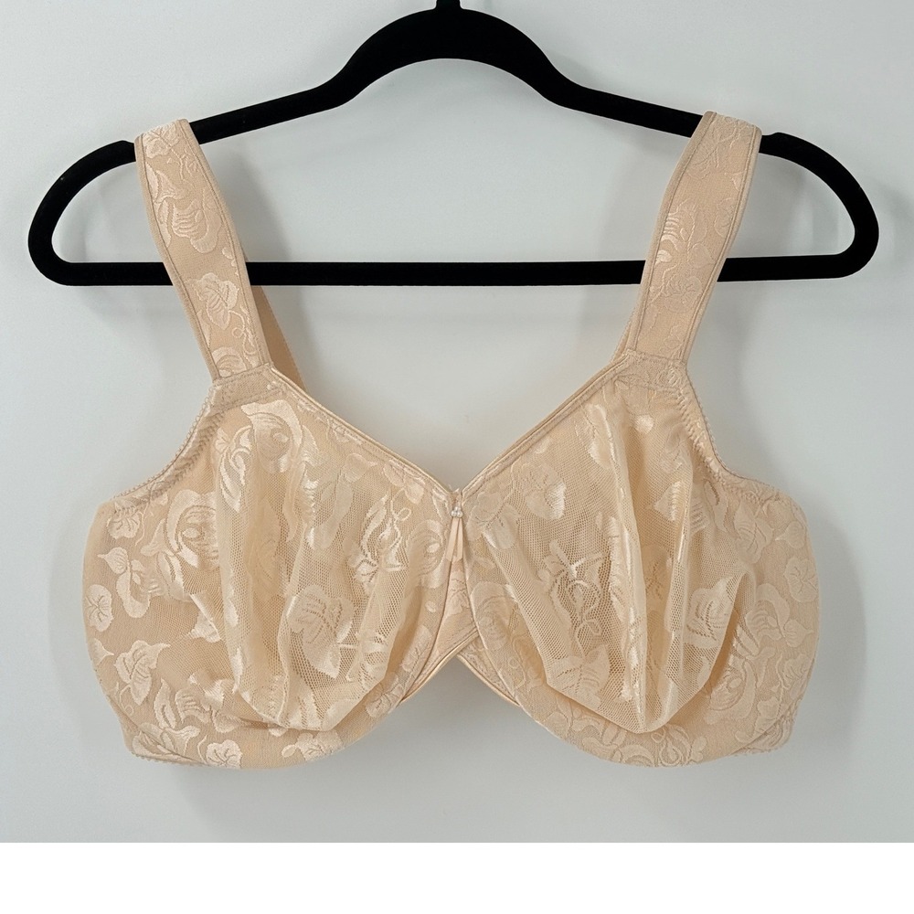 Wacoal Awareness Underwire Bra 85567 Sand Floral Lace 44DD Mens Womens